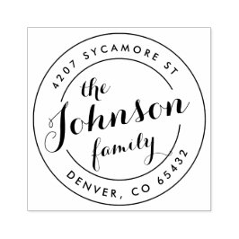 カスタムラウンド差出人住所 ラバースタンプ