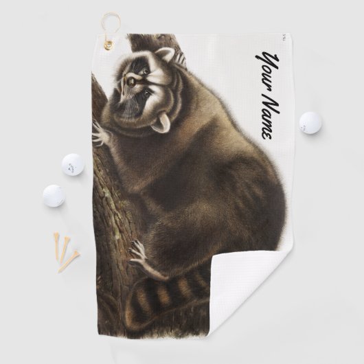 カスタムラクーンキャンプギアキッズルームデコ ゴルフタオル (インサイチュ)