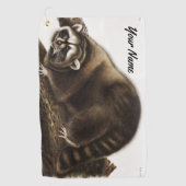 カスタムラクーンキャンプギアキッズルームデコ ゴルフタオル (正面)