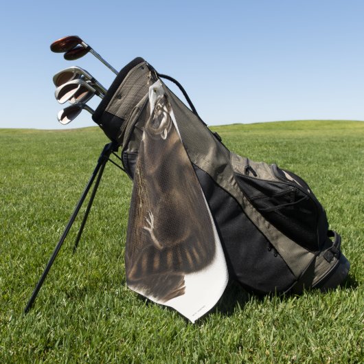 カスタムラクーンキャンプギアキッズルームデコ ゴルフタオル (グリーン)