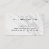 カスタムラグジュアリーブティックグレーマーブル 名刺 (裏面)