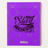 カスタムラグジュアリーブラックウーマンプランナー プランナー手帳 (裏面)