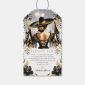 カスタムラグジュアリーブラック金ゴールドキンセアニラ ギフトタグ (正面)