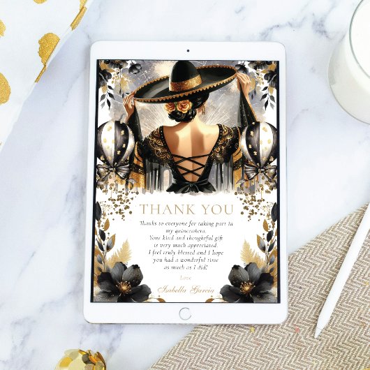 カスタムラグジュアリーブラック金ゴールドキンセアニラ 招待状