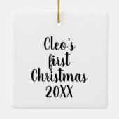 カスタムラグドールペット初めてのクリスマスオーナメント セラミックオーナメント (裏面)