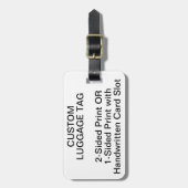 カスタムラゲッパーソナライズされたグ空白の2側プリント ラゲッジタグ (正面縦)