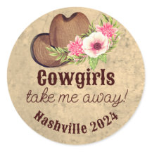 カスタムラスティックピンクフラワーのカウガール