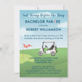 カスタムラストスイングゴルフテーマ学士パルティー 招待状 (正面)