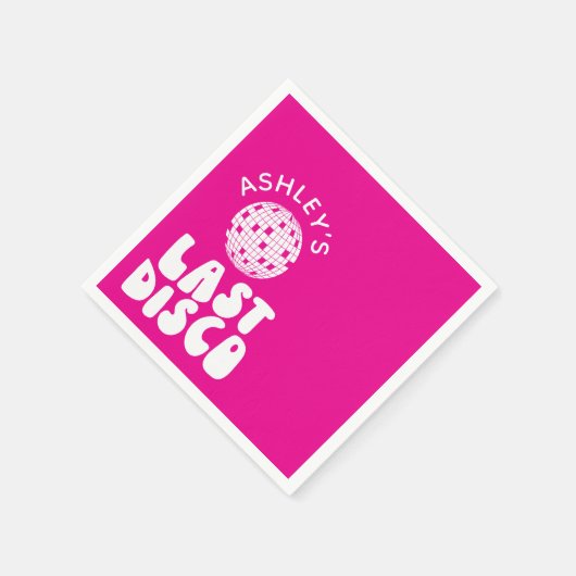 カスタムラストディスコハッピーアワーディスコボール スタンダードカクテルナプキン (角)