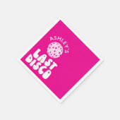 カスタムラストディスコバチェロレッテディスコボール スタンダードカクテルナプキン (角)