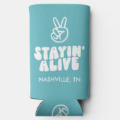 カスタムラストディスコバチェロレッテディスコボール スリム缶クーラー (裏面)