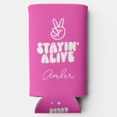 カスタムラストディスコ踊りクイーンバチェロレッテ スリム缶クーラー (裏面)