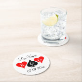 カスタムラスベガストランプのポーカーウェディングパーティーコースターセット ラウンドペーパーコースター (インサイチュ)