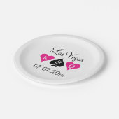 カスタムラスベガストランプのポーカーテーマウェディングパーティープレート ペーパープレート (アングル)