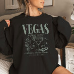カスタムラスベガスバチェロレッテパーソナライズされた スウェットシャツ<br><div class="desc">エメラルドグリーン「Vegas Before Vows」のtouchラスベガスバチェロレッテCrewneck Sweatshirtでラスベガスバチェロレッテに暖かさとスタイルのを追加カスタム。心地よいとレトロなトレンディーデザインを組み合わせた多彩なスウェットシャツで、思い出に残る週末に最適な服装を作り出す。あなたはトランプのポーカーサイコロのバチェロレッテを計画するかカジュアル日を出すかにかかわらず、このクレームネックのスウェットシャツはブライダルパーティの服装に居心地の良い結束の要素をもたらす。「ラッキー・イン・ラブ」や「ラスベガス・ソーシャル・クラブ」などのおもしろいスローガンでカスタマイズ可能な、このスウェットシャツはブライドメイドの思いやりあるブライダルパーティギフトとして倍増している。そのエメラルドグリーンの色は美しく目立ち、あなたのラスベガスのスタイリッシュバチェロレッテお祝いにtouchを追加する。素材を使っ高品質て作られたパーソナライズされたこのスウェットシャツは耐久性と心地よいを確保し保、お祭りの間を暖かくスタイリッシュ暖かく。このシックで祝スタイルデザインのクレウネックのスウェットシャツでは、心地よいとで「Vegas Before Vowsカスタム」の冒険。昼間の活擦り切れた動や夕べの集まりなど、忘れられないラスベガスバチェロレッテの居心地の良い思い出として機能する。このファッショナブルでスウェットシャパーソナライズされたツで特別な瞬間を作り、あなたのお祝いがおもしろいとして、それが思い出に残るスタイリッシュように確保する。</div>