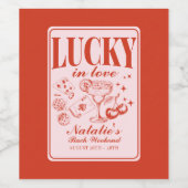 カスタムラスベガスバチェロレッテパーソナライズされた ワインラベル (シングルラベル)