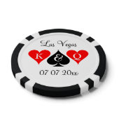 カスタムラスベガス結婚式パーティーの好意トランプのポーカーチップ ポーカーチップ (トップ)