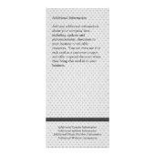 カスタムラックカード、クラシックプリントブラックデザイン ラックカード (裏面)