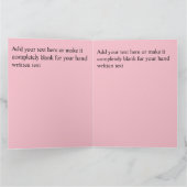 カスタムラッピングの輝く紫ハート バレンタイン カード (内部)