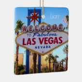 カスタムラパーソナライズされたスベガス セラミックオーナメント (右)