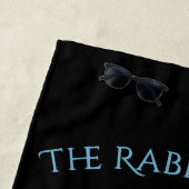 カスタムラビットホールブルーバニー ビーチタオル (インサイチュ)