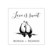 カスタムラブイズスウィートタイポグラフィ結婚 ラバースタンプ (インプリント)
