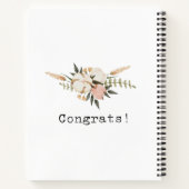 カスタムラブウェディング 編集可能 内側 デザインペーパー ノートブック (裏面)