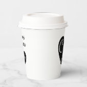 カスタムラブネーム、小さなコーヒーエスプレッソ 紙コップ (左)