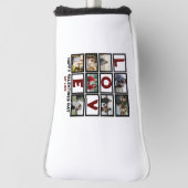 カスタムラブハッピーバレンタインデー8フォトコラージュ ゴルフヘッドカバー (回転90)