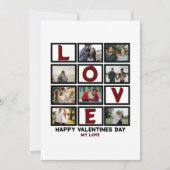 カスタムラブハッピーバレンタインデー8フォトコラージュ シーズンカード (正面)