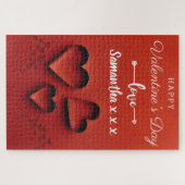 カスタムラブバイルバレンタインジグソーパズル ジグソーパズル (横)