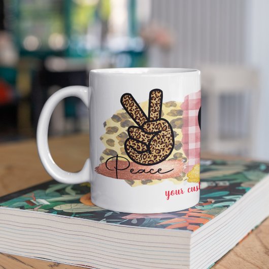 カスタムラブピースチワフアハバレンタインズデイドッグ コーヒーマグカップ