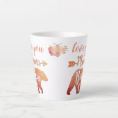 カスタムラブユーマママベアハッピーマザーデイラテ カフェラテマグ (正面)