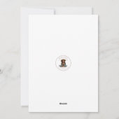 カスタムラブラドール子犬とバラの母の日カード シーズンカード (裏面)