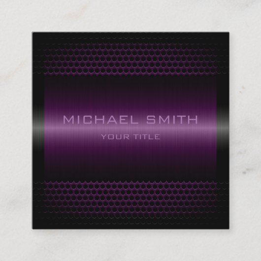 カスタムラベエレガントンダーステンレス金属 スクエア名刺 (正面)