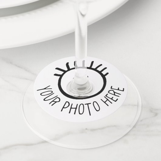 カスタムラベルテンプレート ワイングラスタグ (クローズアップ)