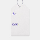 カスタムラベルハッピーシードピンクの花を包む ギフトタグ (裏面)