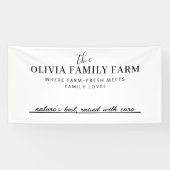 カスタムラベルラインバナー付きファミリーファーム名 横断幕 (横)