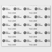 カスタムラベル会社ロゴ ラッピングペーパー (フラット)