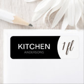 カスタムラベル移動 – ブラックキッチン ラベル (インサイチュ)