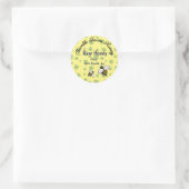 カスタムラベル アカツメクサ はちみつ Apiary RAW CLOVER HONEY ラウンドシール (バッグ)