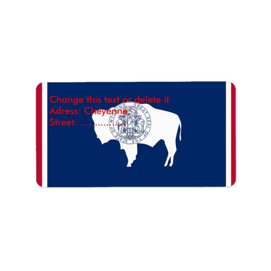 カスタムラベル(米国、ワイオミング州) ラベル (正面)