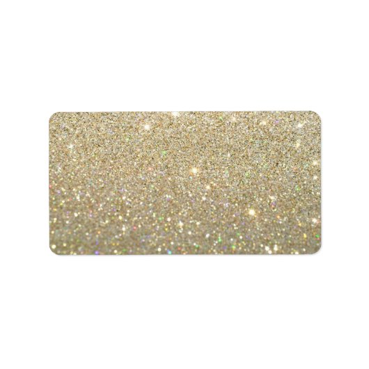 カスタムラベル – 金ゴールドグリットFab ラベル (正面)