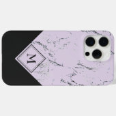 カスタムラベンダーバイオレットピンクの灰色の黒い大理石 Case-Mate iPhoneケース (裏面 (横))