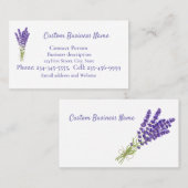 カスタムラベンダーパープルメイブガーデンフラワーブシン 名刺 (正面/裏面)