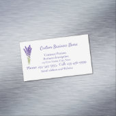 カスタムラベンダーパープルメイヴガーデンフラワー マグネット名刺 (インサイチュ)