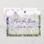 カスタムラベンダーボヘミアン日付はがきを保存 案内ポストカード (正面/裏面)