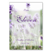 カスタムラベンダーボヘミ結婚アンのテーブル番号 テーブルナンバー (裏面)