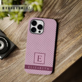 カスタムラベ淡い色のンダーパープルパステルピンク水玉模様 Case-Mate iPhoneケース