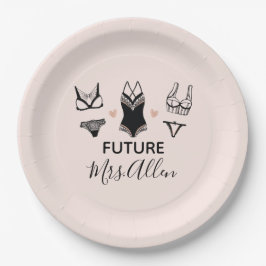 カスタムランジェリーブライダルシャワー紙プレート ペーパープレート